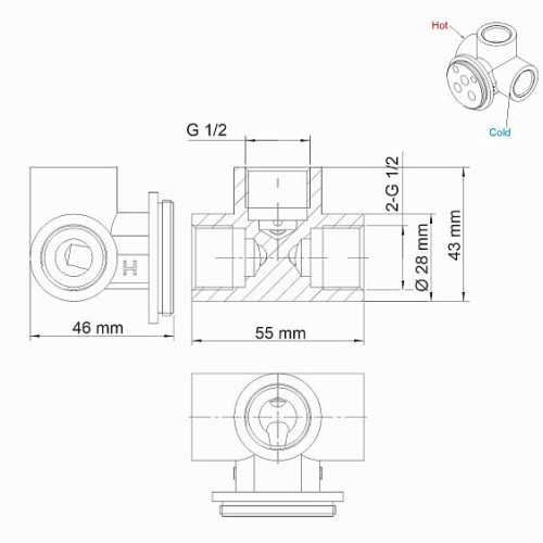 Смеситель WASSERKRAFT Alme 1551 хром