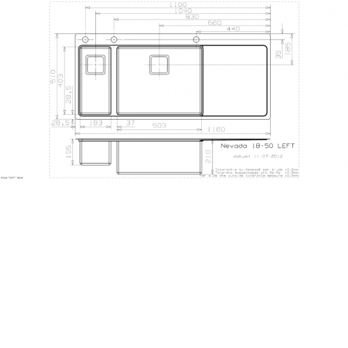 Кухонная мойка REGINOX nevada 18x50 lux okg left(c/box)