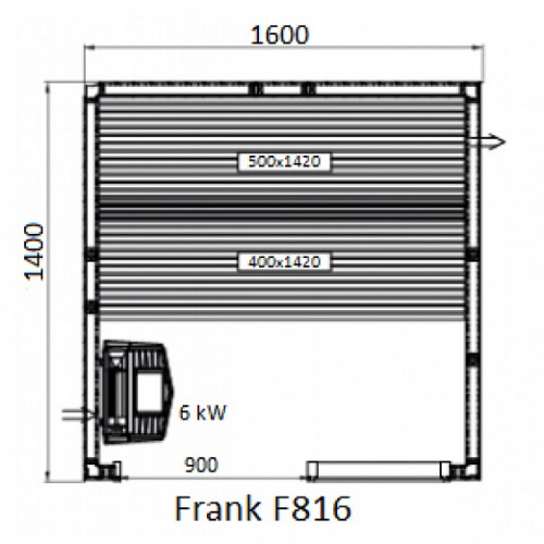 Финская сауна FRANK F816 ЛИПА