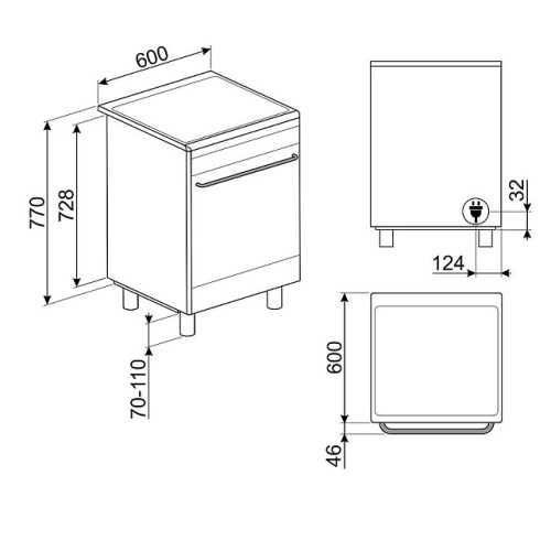 Варочный центр SMEG CX60ISVT9