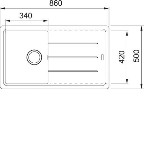 Кухонная мойка FRANKE BFG 611-86 миндаль (114.0490.335)