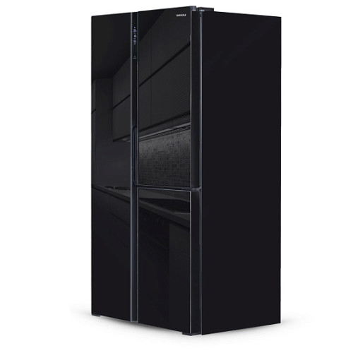 Холодильник GINZZU NFK-610 Black glass