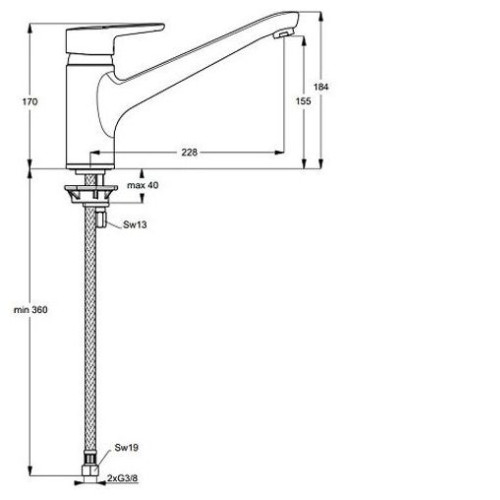 Смеситель IDEAL STANDARD Connect B9931AA хром