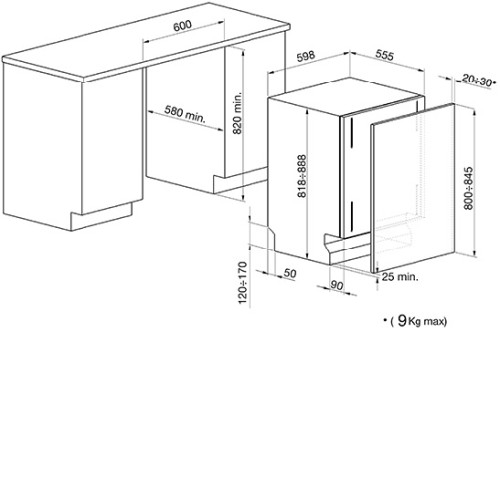 Посудомоечная машина SMEG STLA825A-1