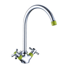 Смеситель DECOROOM DR51028 зеленый/хром