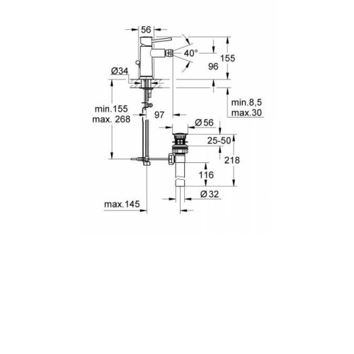 Смеситель GROHE BauClassic 32864000