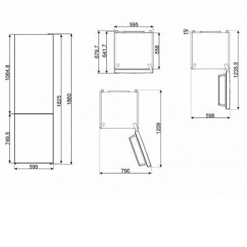 Холодильник SMEG FC182PBN