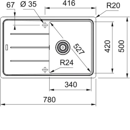 Кухонная мойка FRANKE BFG 611-78 бежевый (114.0275.956)