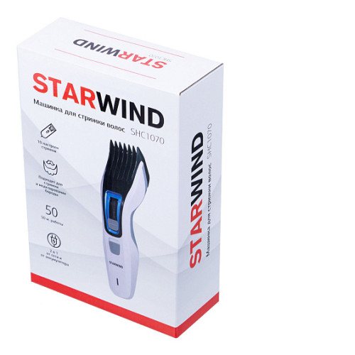 Машинка для стиржки STARWIND SHC1070 белый/черный