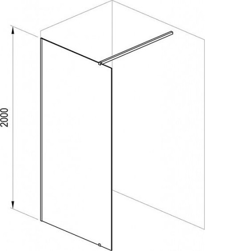 Душевая перегородка RAVAK Walk-In Wall GW9WG0C00Z1 блестящий + транспарент