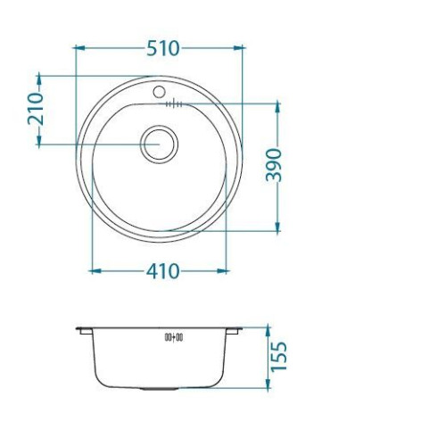 Кухонная мойка ALVEUS Form 30 NAT-90 FI 1116756 (в комплекте с сифоном 1102384)