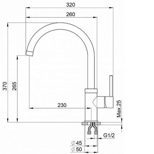 Смеситель WEISSGAUFF WG 21254