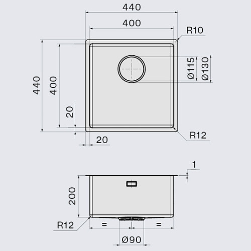 Кухонная мойка FALMEC COMO 40 F