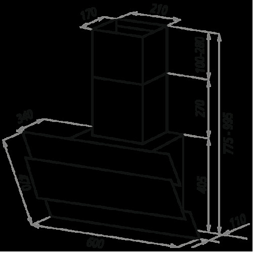 Вытяжка MAUNFELD TOWER lux 60 цвет темно-бежевое стекло