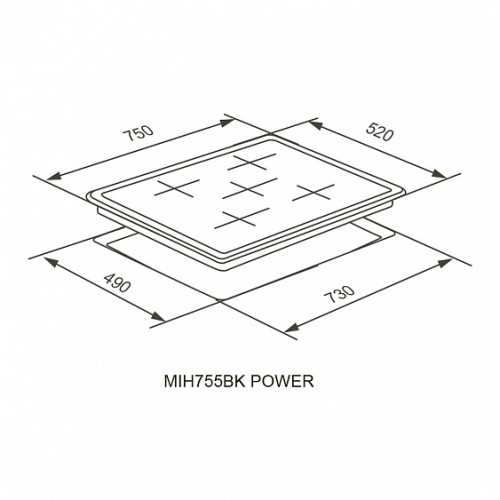 Варочная поверхность MEFERI MIH755BK POWER