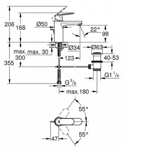 Смеситель GROHE Eurosmart Cosmopolitan 23325000