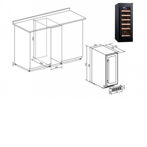 Винный шкаф TEMPTECH PRESX30SB