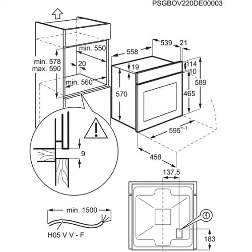 Духовой шкаф ELECTROLUX EOF3H40BW
