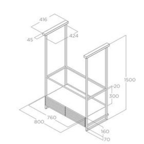Вытяжка ELICA OPEN SUITE SUPERIOR BL MAT/F/80 (PRF0165965)