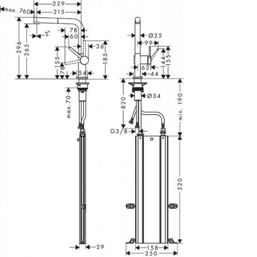 Смеситель HANSGROHE Talis M54 72809000 хром