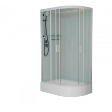 Душевая кабина FRANK F412/1L М White средний поддон матовое стекло Душевая кабина FRANK F412/1L М White средний поддон матовое стекло