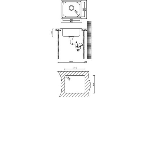 Кухонная мойка OULIN OL-203