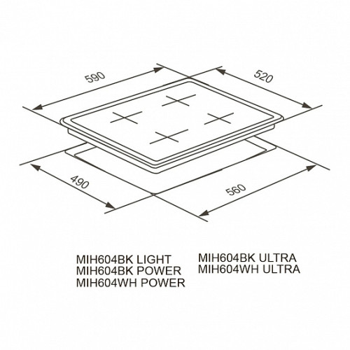 Варочная поверхность MEFERI MIH604BK LIGHT