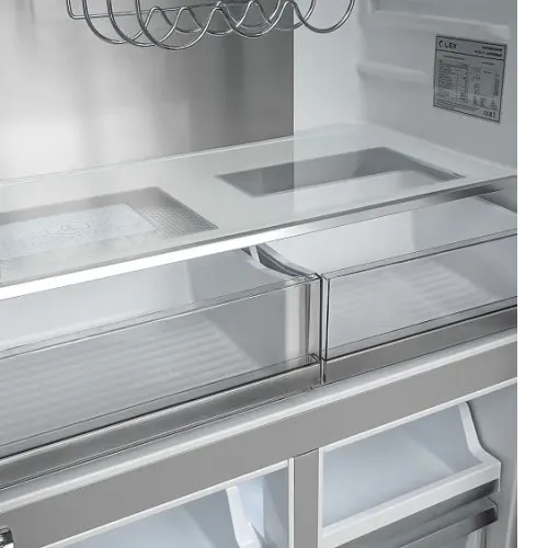 Холодильник LEX LCD505 white satin Cross Door