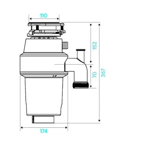 Измельчитель пищевых отходов KUCHENSTERN MuHLE 370