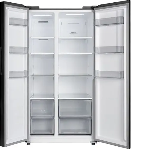 Холодильник WEISSGAUFF WSBS 550 Built-in NoFrost Inverter Black Glass