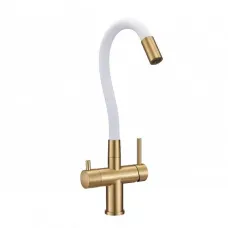 Смеситель MILACIO Ultra MCU.560.GDW золото/белый шланг Смеситель MILACIO Ultra MCU.560.GDW золото/белый шланг