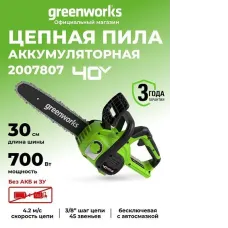 Пила GREENWORKS G40CS30II 2007807