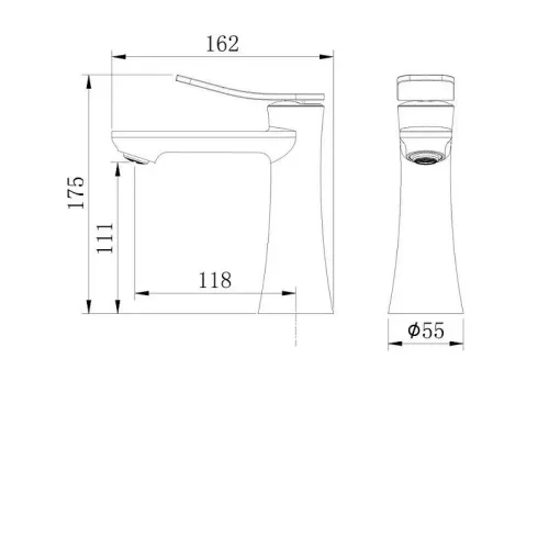 Смеситель GROSSMAN Advans 510.K35.09.420 графит сатиновый