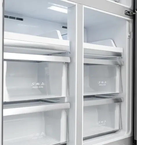 Холодильник LEX LCD505 white satin Cross Door