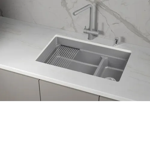 Кухонная мойка GRANULA KS-7304iU алюминиум