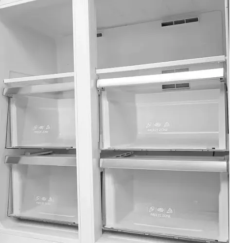 Холодильник LEX LCD450 white satin Cross Door