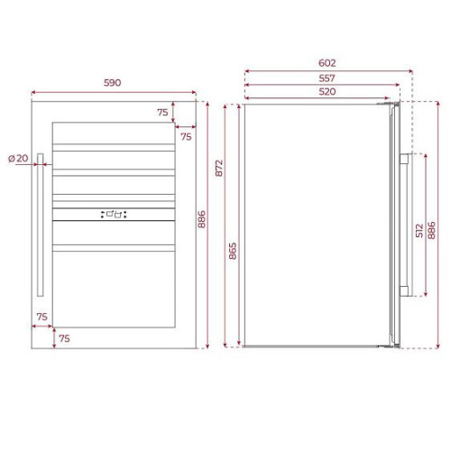 Винный шкаф TEKA RVI 20046 BLACK GLASS (113600011)