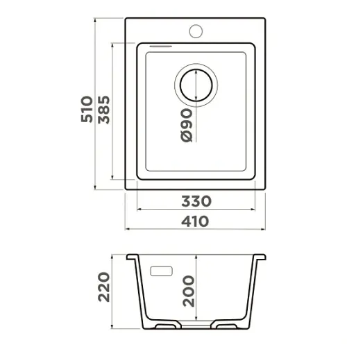 Кухонная мойка OMOIKIRI Omishima 41-CR Matt (4997550)