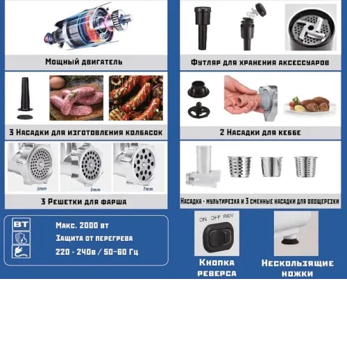 Мясорубка RENOVA MG200-R1WL