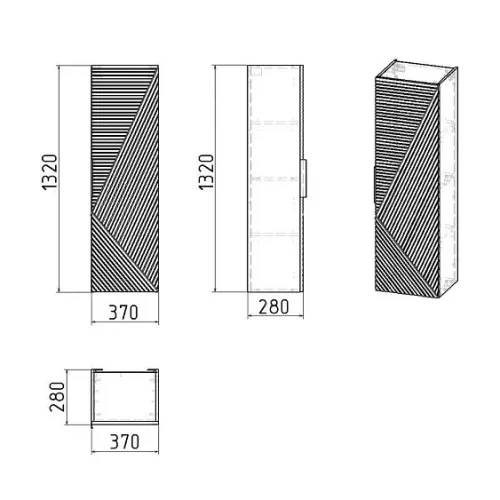 Пенал GROSSMAN БЛИСС 35 см белый матовый 303548