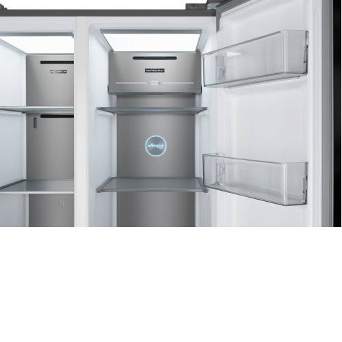 Холодильник WEISSGAUFF WSBS 590 NoFrost Inverter Premium Inox Glass