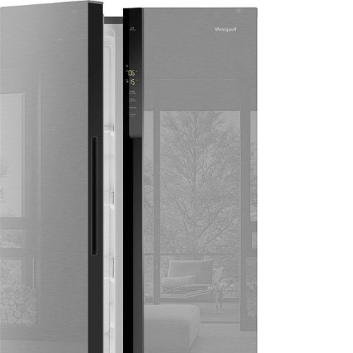 Холодильник WEISSGAUFF WSBS 500 Inverter NoFrost Inox Glass