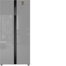 Холодильник WEISSGAUFF WSBS 500 Inverter NoFrost Inox Glass