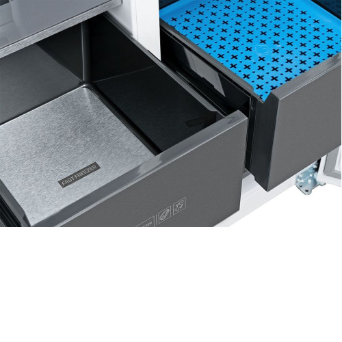 Холодильник WEISSGAUFF WSBS 590 NoFrost Inverter Premium Inox Glass