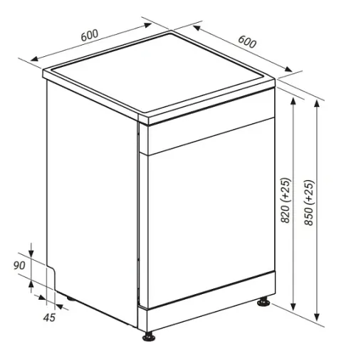 Посудомоечная машина HIBERG i-F 6815 LW