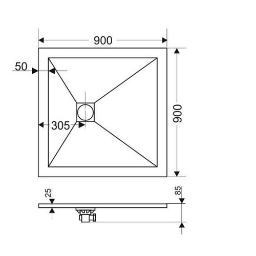 Экран для поддона GROSSMAN GR-S29090Q Strong