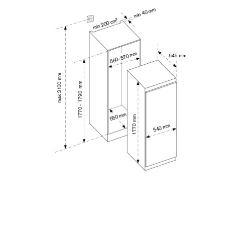 Морозильная камера BERTAZZONI FRZ603UBNPTC/20
