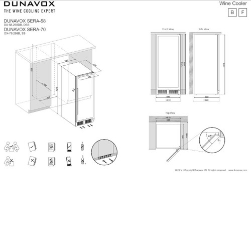 Винный шкаф DUNAVOX DX-58.258DSS