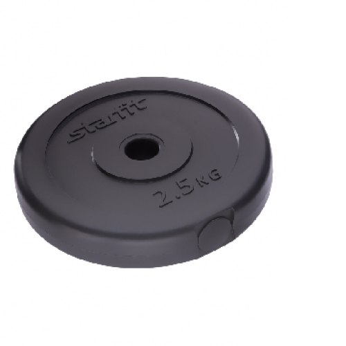 Диск пластиковый Starfit BB-203 2,5 кг d=26 мм черный