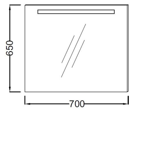 Зеркало JACOB DELAFON Parallel EB1412-NF 70х65 см